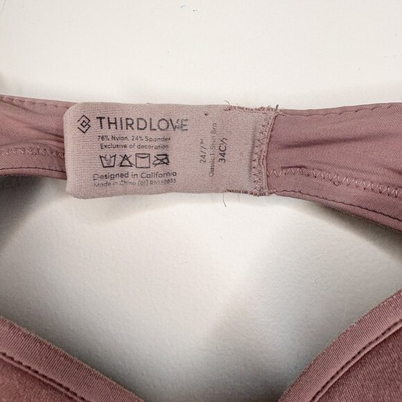 ThirdLove Pima Cotton Plunge Bra‎ Size 34C 1/2 - Picture 3 of 5